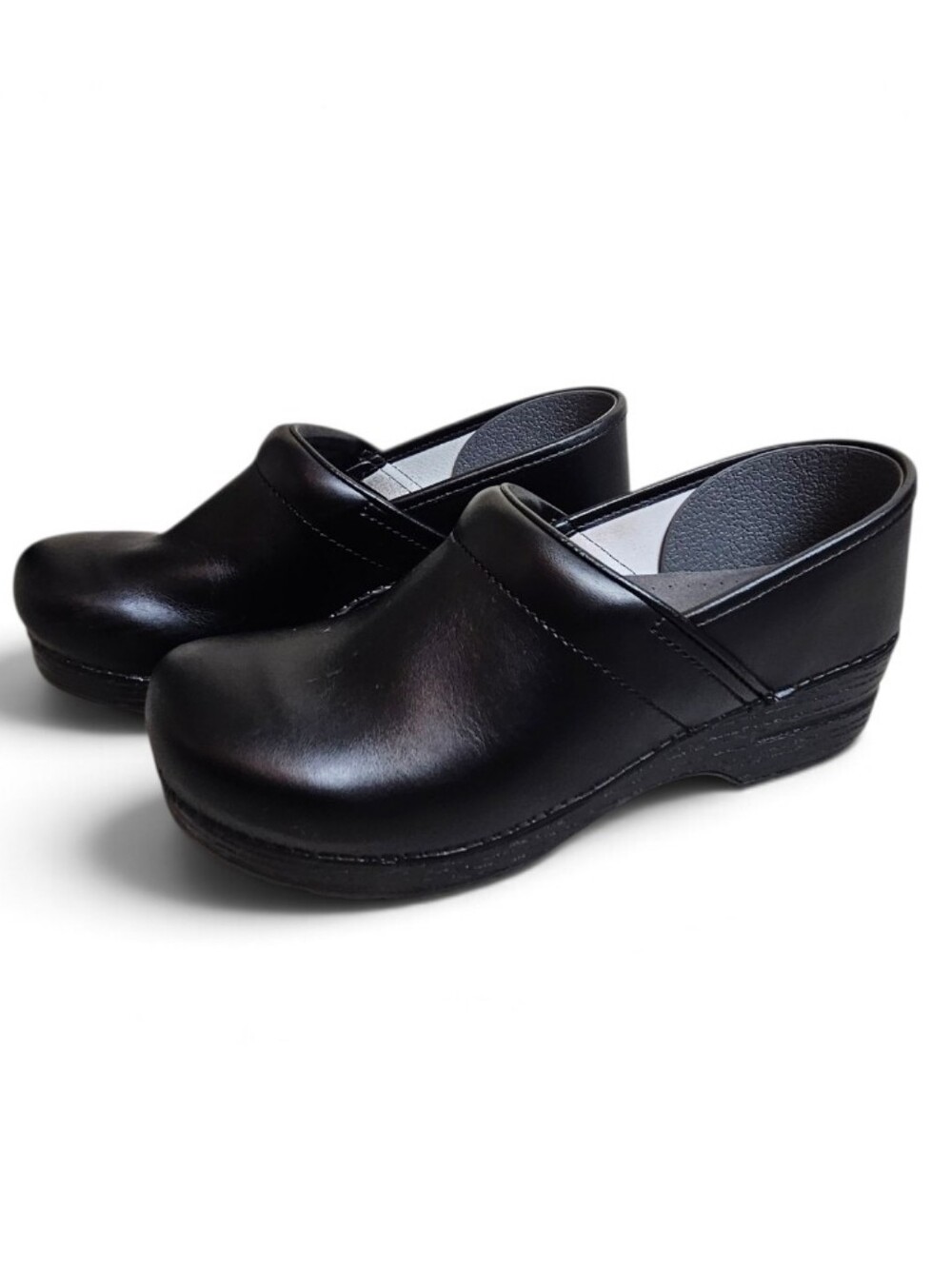 Dansko Black Leather Comfort Clogs Professional Nurses Womens EU 41 / US 10.5 11